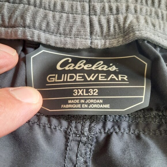 Cabela's Guidewear Men's 3XL Cargo Fishing Pants Gray Nylon Quick Dry Tech - Picture 2 of 12